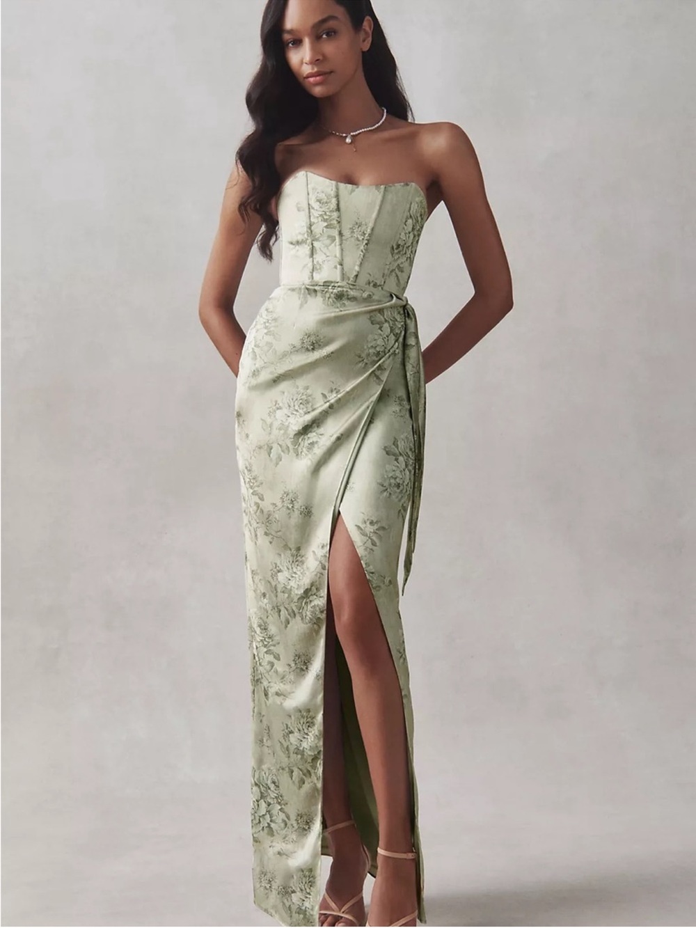 V. Chapman The June Dress in Sage Tapestry